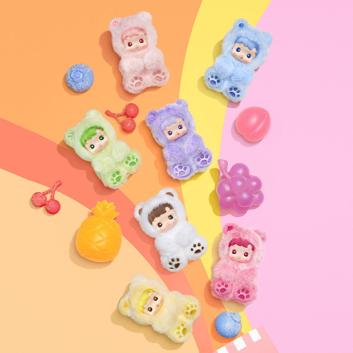 HACIPUPU Gummy Bear Series Vinyl Plush Pendant from Blind Box island 