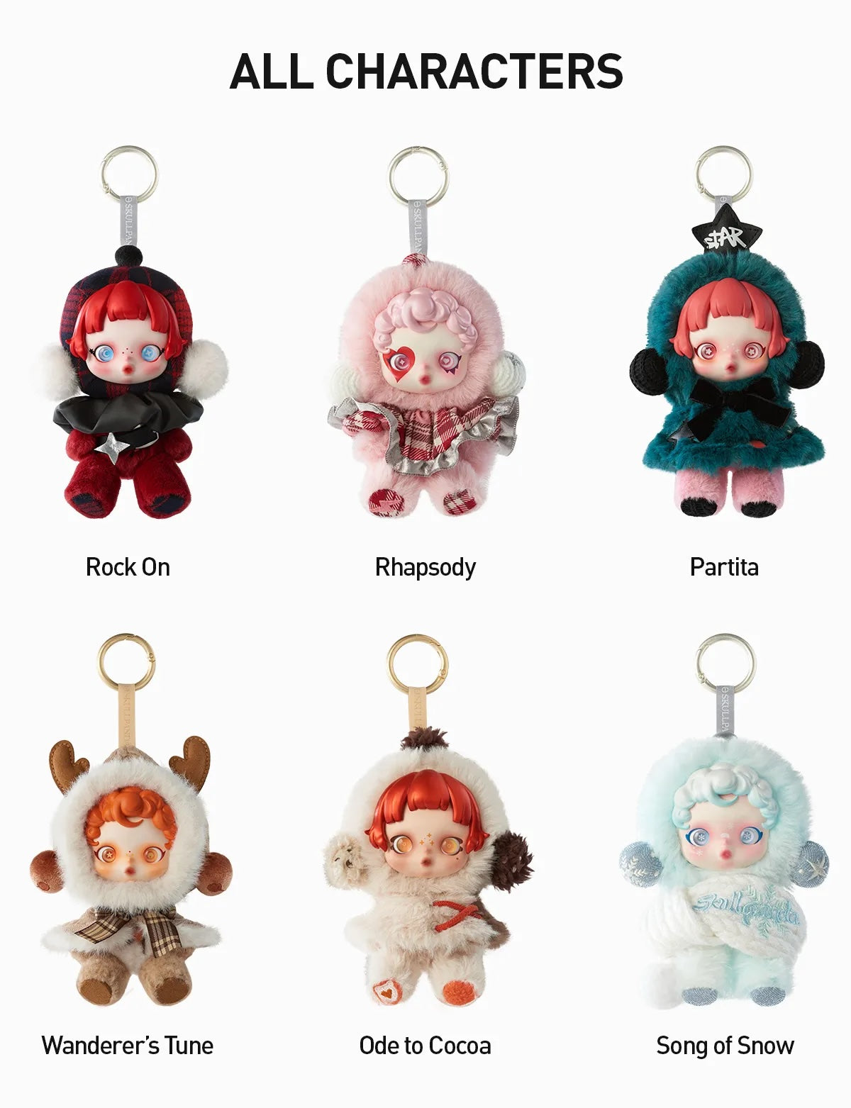 Pop Mart Skullpanda Winter Symphony Series Single Blind Box with elegant winter-themed collectible figure - all member