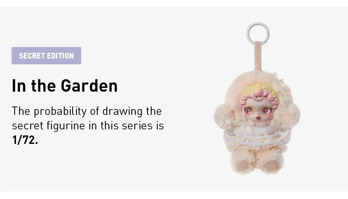 Pop Mart Skullpanda L’impressionnisme Series Plush Pendant Blind Box with art-inspired collectible design secret edition
in the garden