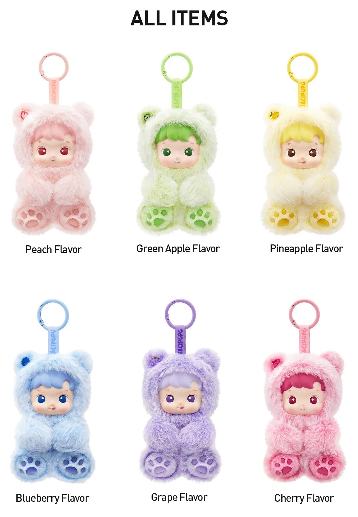 Pop Mart HACIPUPU Gummy Bear Pendant Blind Box all member