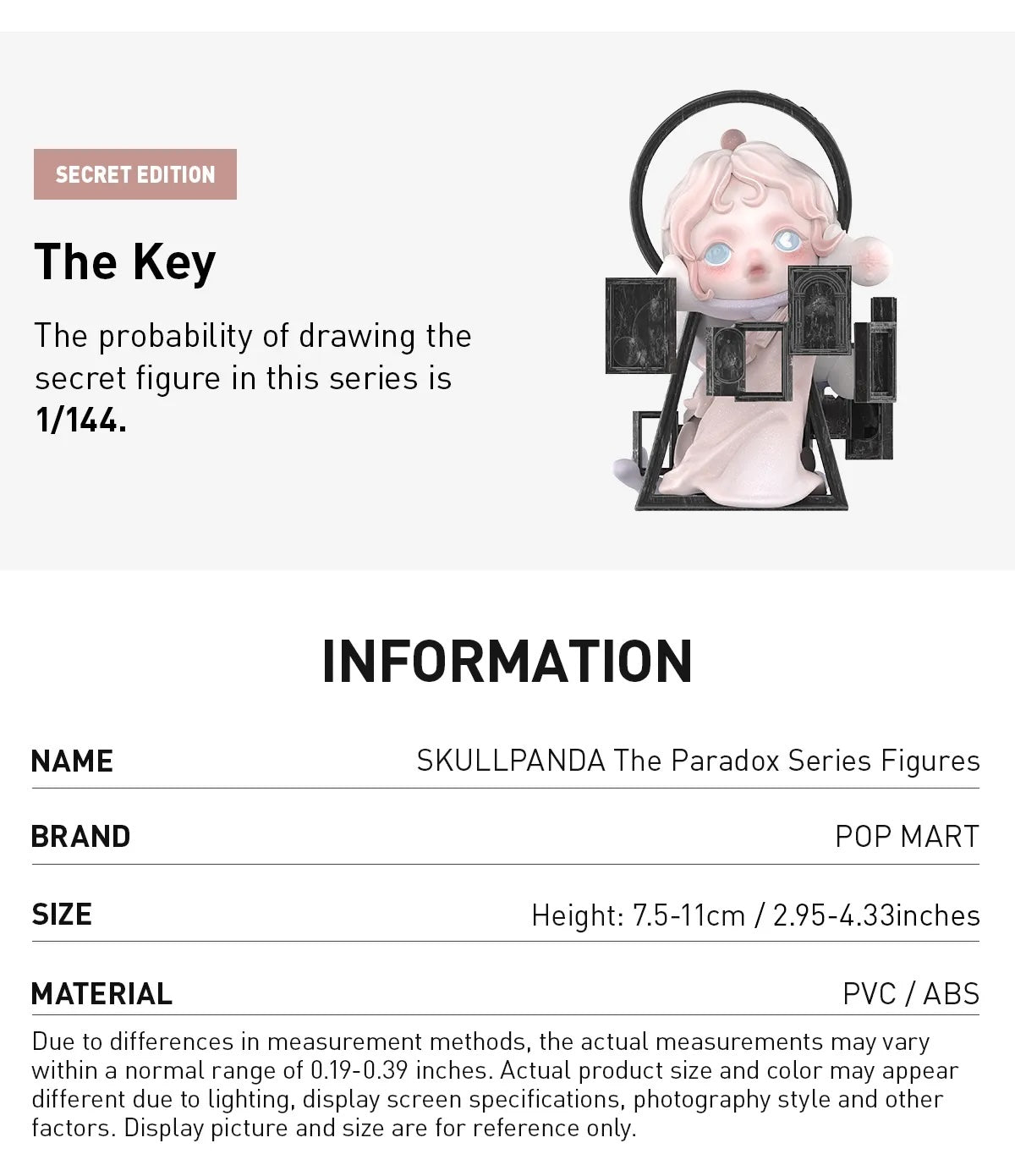 Pop Mart Skullpanda The Paradox Series Figures Single Blind Box with surreal collectible figure design - secret edition

