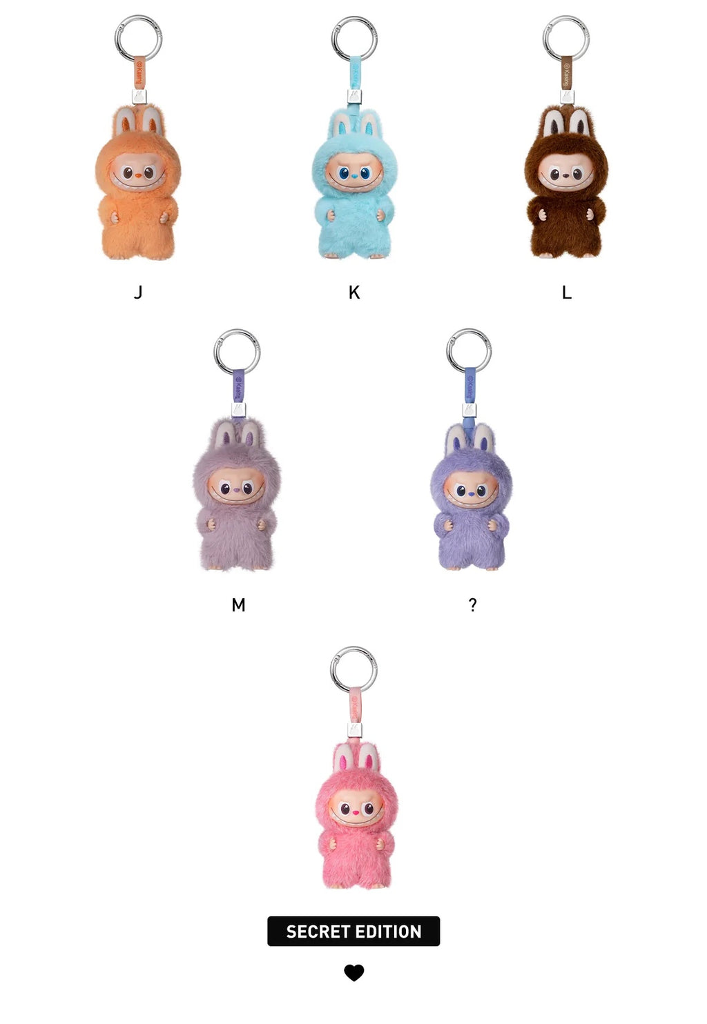 Pop Mart Labubu The Monsters Pin For Love Plush Pendent Sealed Cases 14 boxes (A-M) secret edition