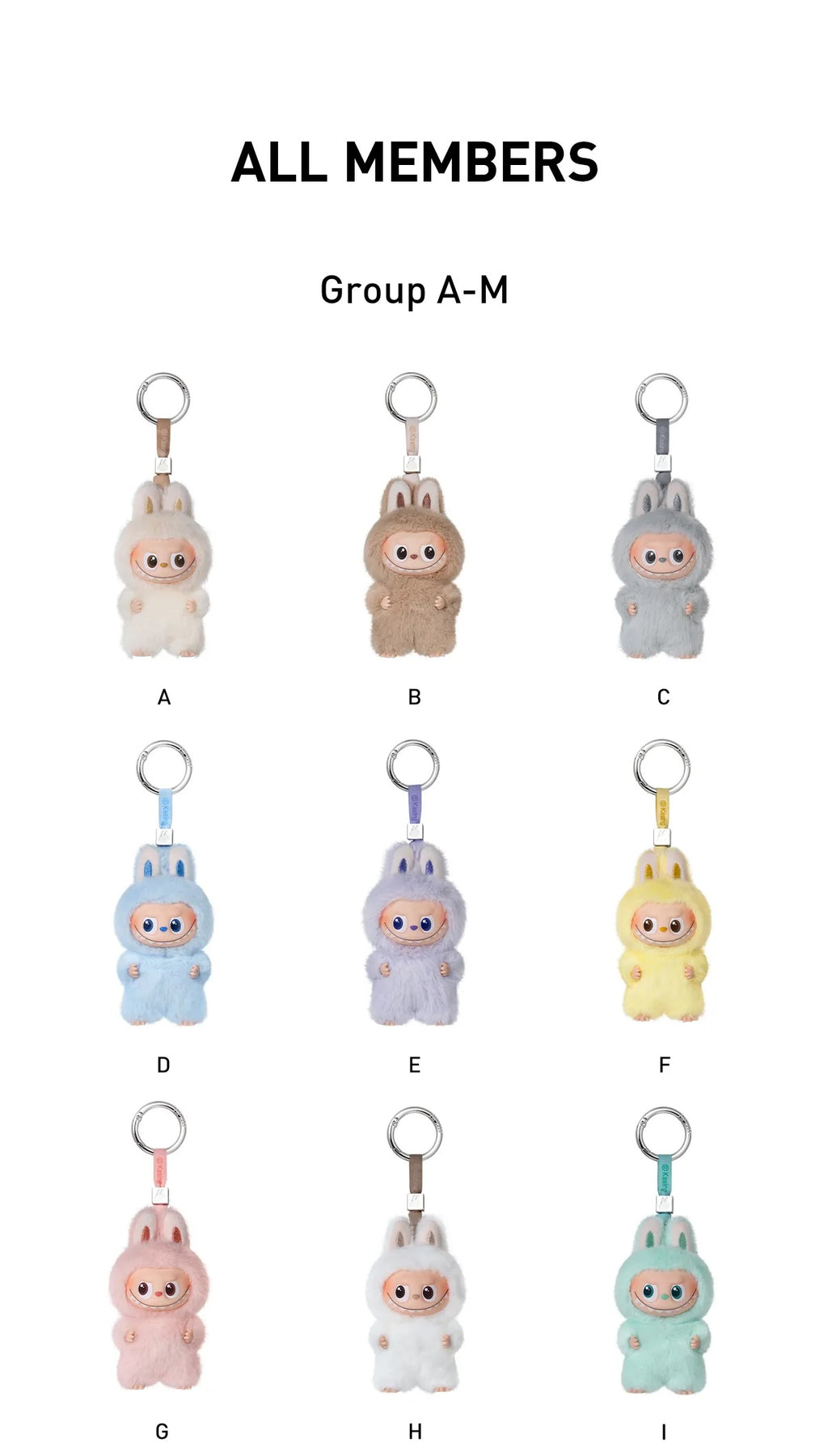 Pop Mart Labubu The Monsters Pin For Love Plush Pendent Sealed Cases 14 boxes (A-M) all member