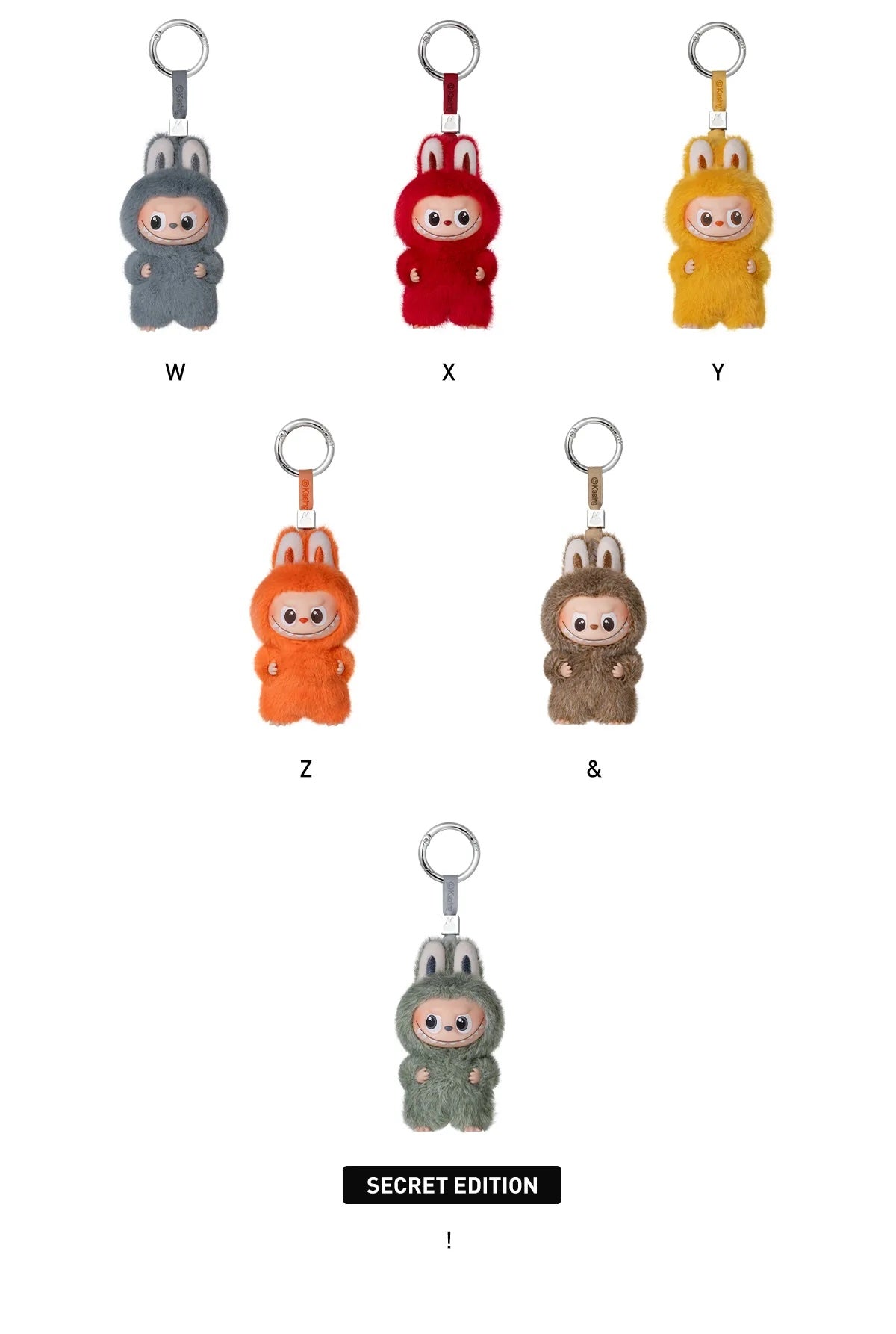 Pop Mart Labubu The Monsters Pin For Love Plush Pendent Sealed Cases 14 boxes (N-Z) secret edition
