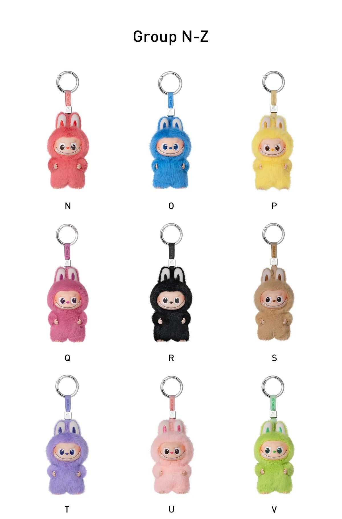 Pop Mart Labubu The Monsters Pin For Love Plush Pendent Sealed Cases 14 boxes (N-Z) all member