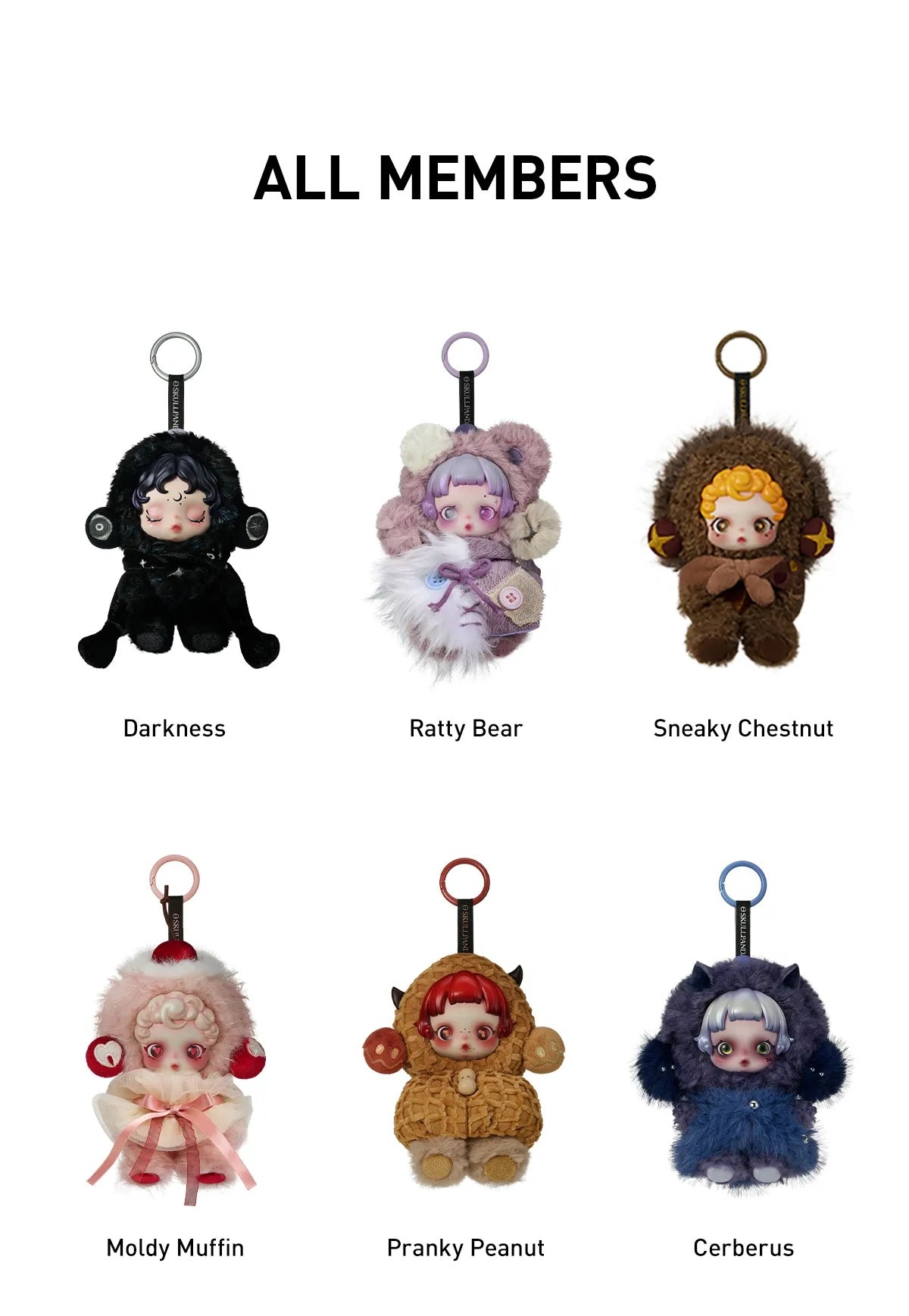 Pop Mart SKULLPANDA You Found Me! Plush Pendant Sealed Case (9 Blind Boxes) all member