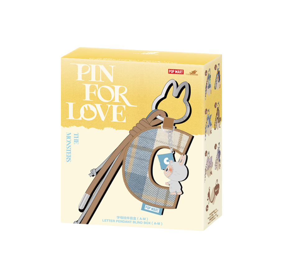 Pop Mart Labubu the Monsters Pin For Love Letter Pendent Blind Box (A-M)
