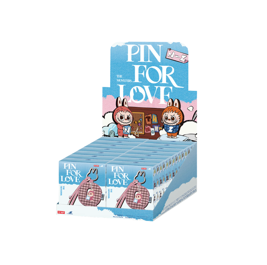 Pop Mart Labubu the Monsters Pin For Love Series Letter Pendent Sealed Cases 14 Boxes (N-Z)
