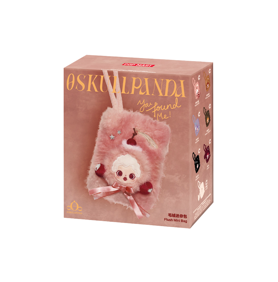 Pop Mart SKULLPANDA You Found Me! Plush Mini Bag front view