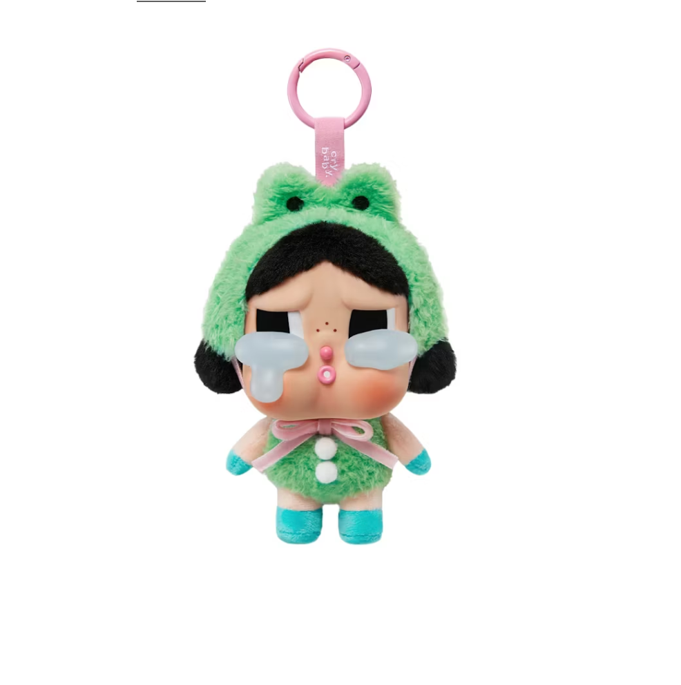 Pop Mart CryBaby Crying Again Series What A Frog Vinyl Face Plush