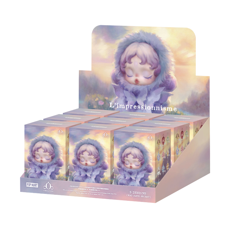 Pop Mart L'impressionnisme θSKULLPANDA Plush Pendant Sealed Case (9 Blind Box)