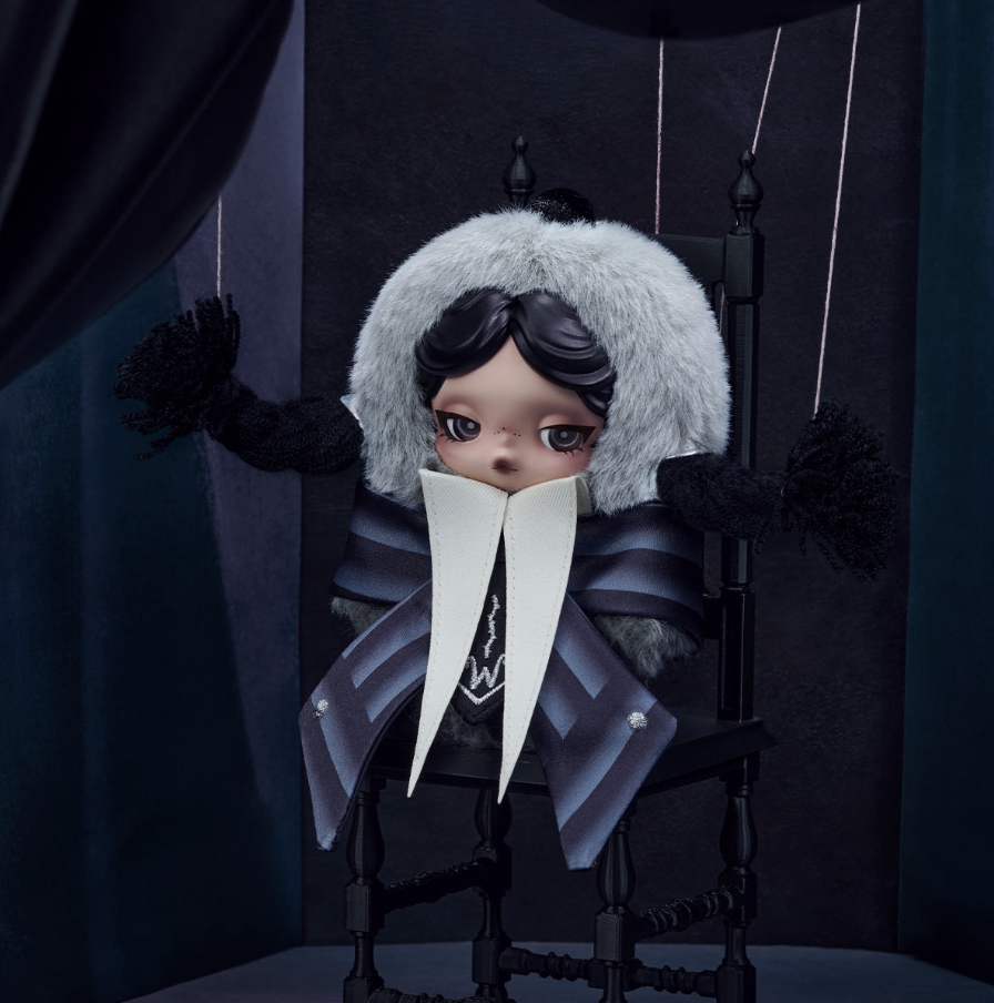 SKULLPANDA × Wednesday Plush Nevermore Academy Uniform Version – open box available, UK stock, fast delivery by Blind Box Island