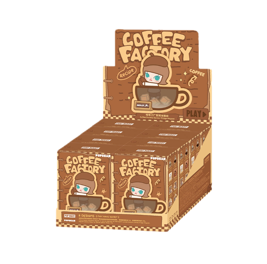 POP BEAN Coffee Factory Series Fridge Magnet  sealed cases of 8– UK stock, fast delivery by Blind Box Island